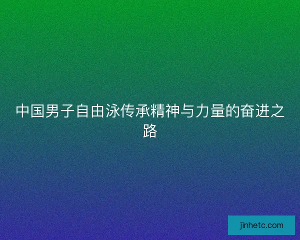中国男子自由泳传承精神与力量的奋进之路